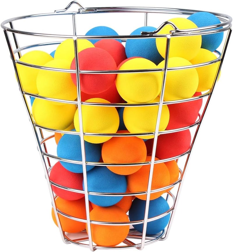 Intech 48 Multi-Color Foam Golf Balls with Metal Range Basket, Soft Limited Flight Practice Golf Balls for Backyard or Indoor Use - Image 2